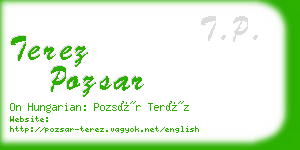 terez pozsar business card